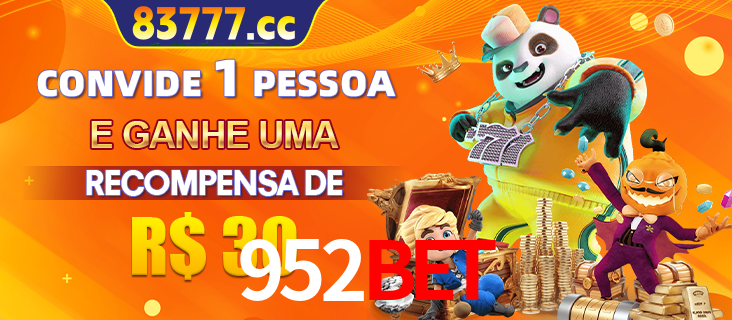 Banner institucional da 952BET sobre parceria de marcas e criação de uma marca de excelência, apresentando os mascotes de jogos populares como o Fortune Tiger.